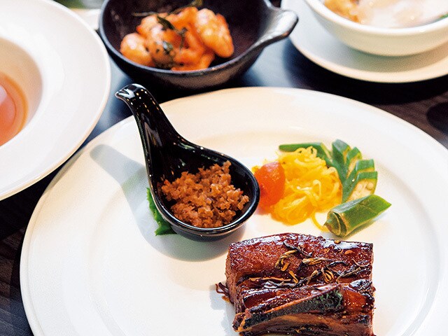 日本《CREA》原文報導中,竹里館松江店的茶葉料理實拍